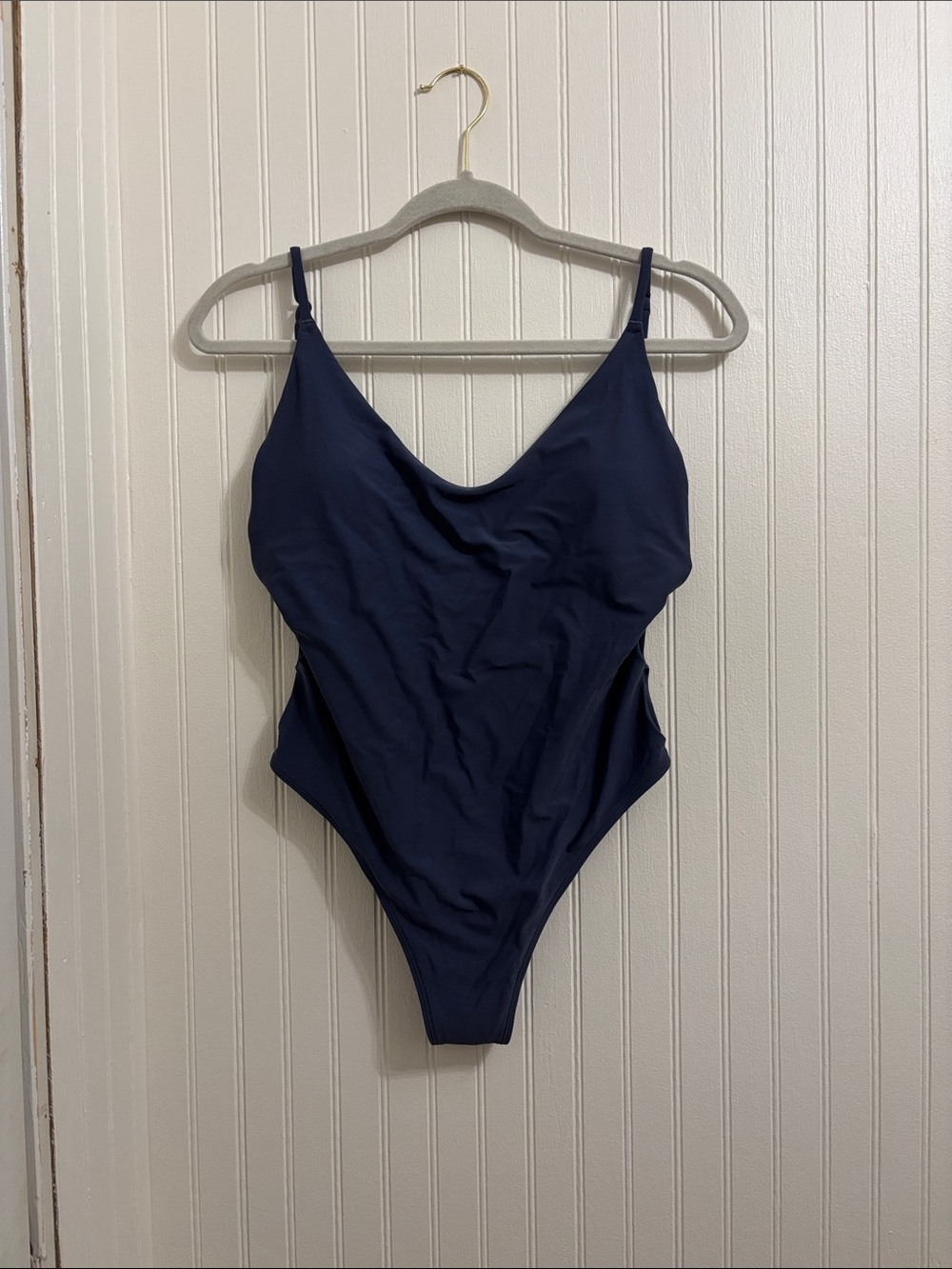 Aerie Navy Cut out One-Piece Swimsuit